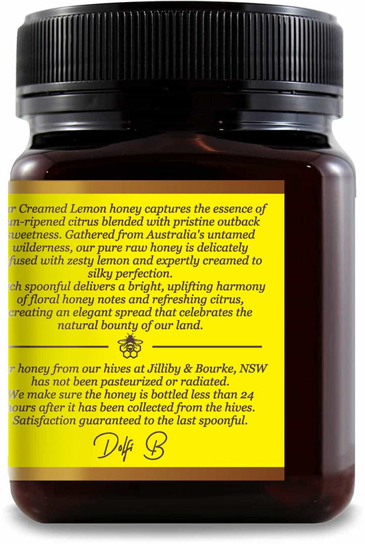 Lemon Infused Creamed Honey front