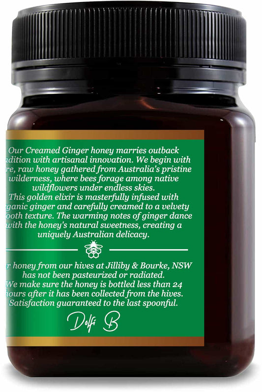 Ginger Infused Creamed Honey front