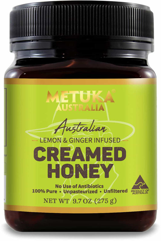 Lemon and Ginger Infused Creamed Honey front