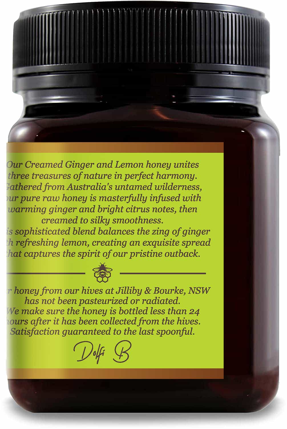 Lemon and Ginger Infused Creamed Honey detail